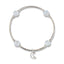 "I Love You To The Moon And Back" Blessing Bracelet 8MM Moonstone Beads With Sterling Moon Charm