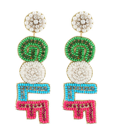 G*O*L*F Beaded Earring