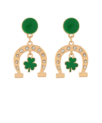 Horseshoe/Clover Post Earrings Main image