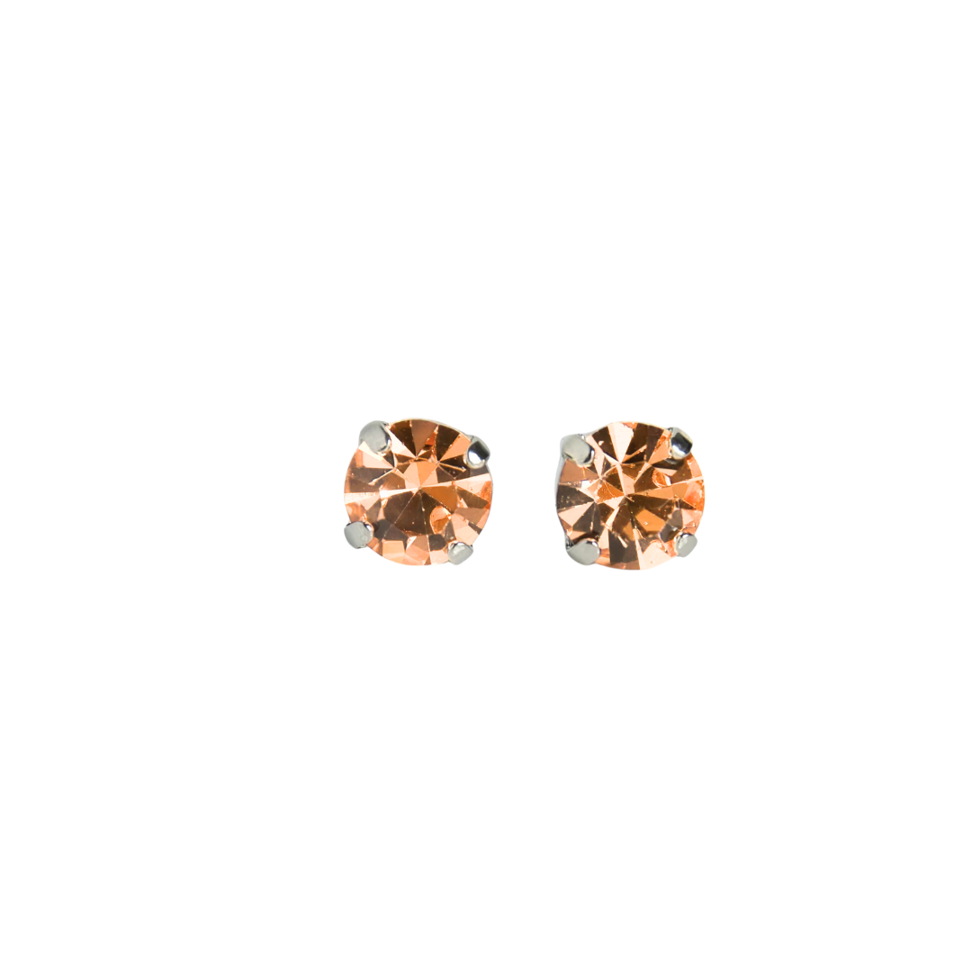Mariana Single Light Peach on Rhodium Stud Main image