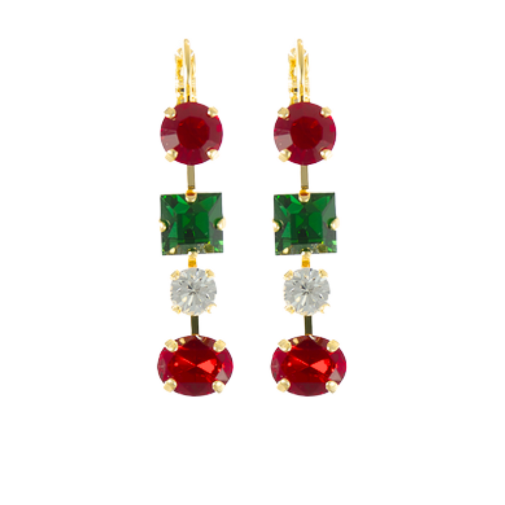 Mariana Earring Multi Shaped Drop Holiday on Gold
