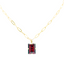 Mariana Emerald Cut Pendant Red on Gold