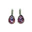 Mariana Earrings Teardrop in Plum on Rhodium