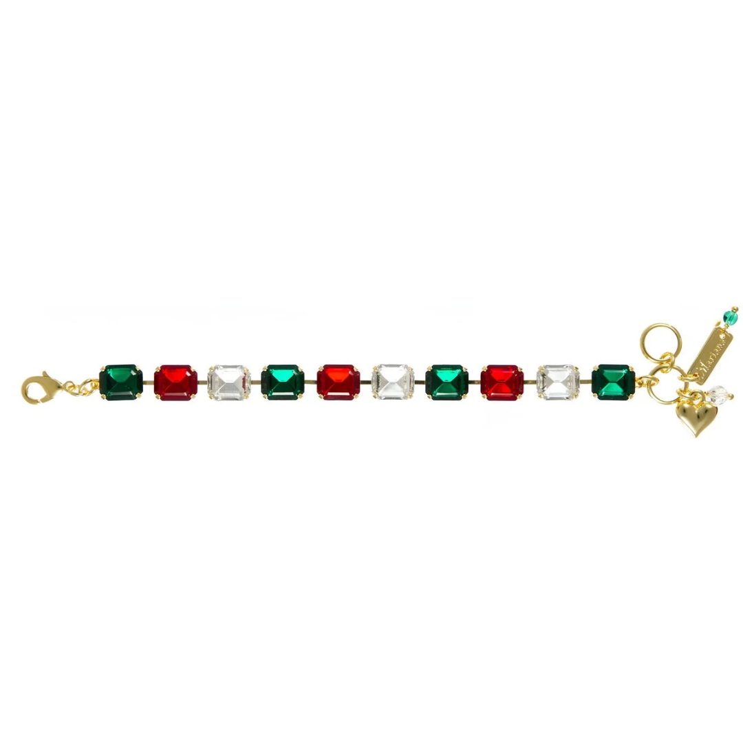 Mariana Emerald Cut  Bracelet Holiday on Gold