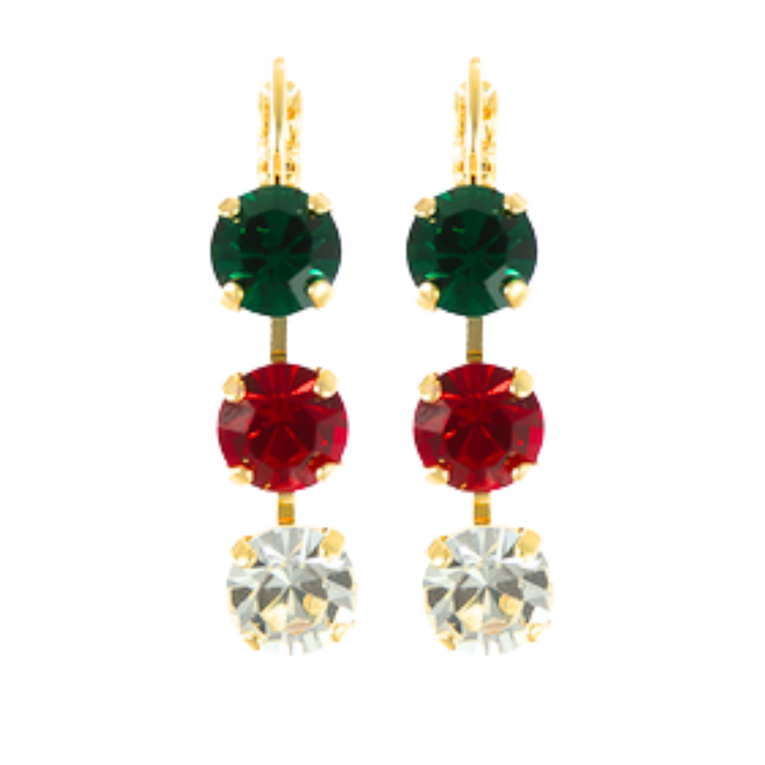 Mariana Earring Triple Drop Holiday on Gold