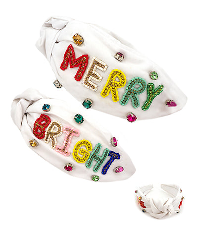 Merry and Bright Christmas Headband