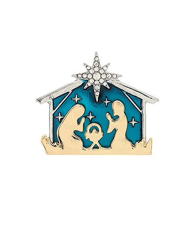 Nativity Scene Pin