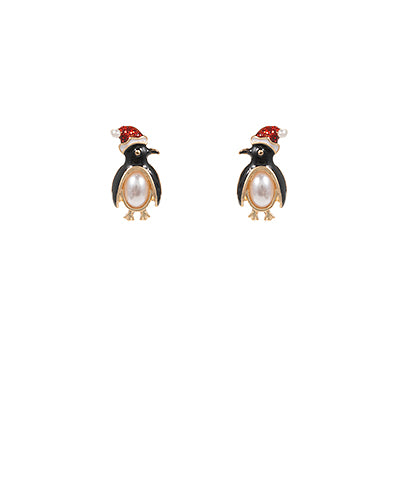 Tiny Penguin Post Earrings