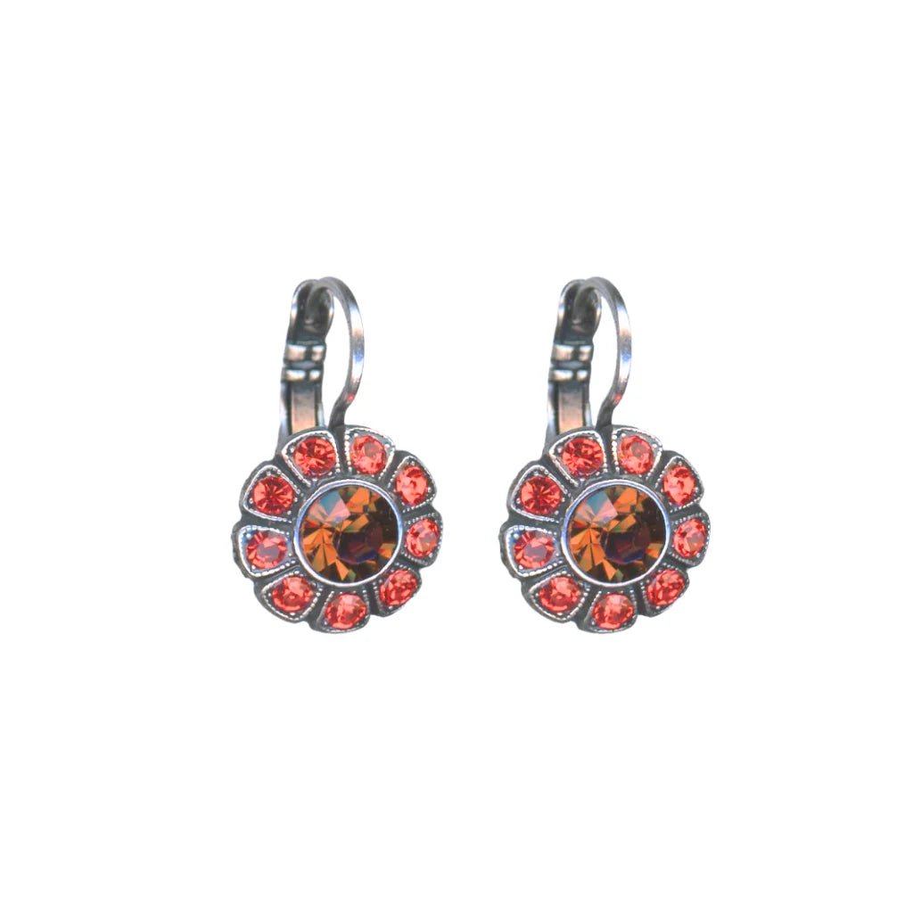 Mariana Flower Earring Pumpkin Spice on Silver