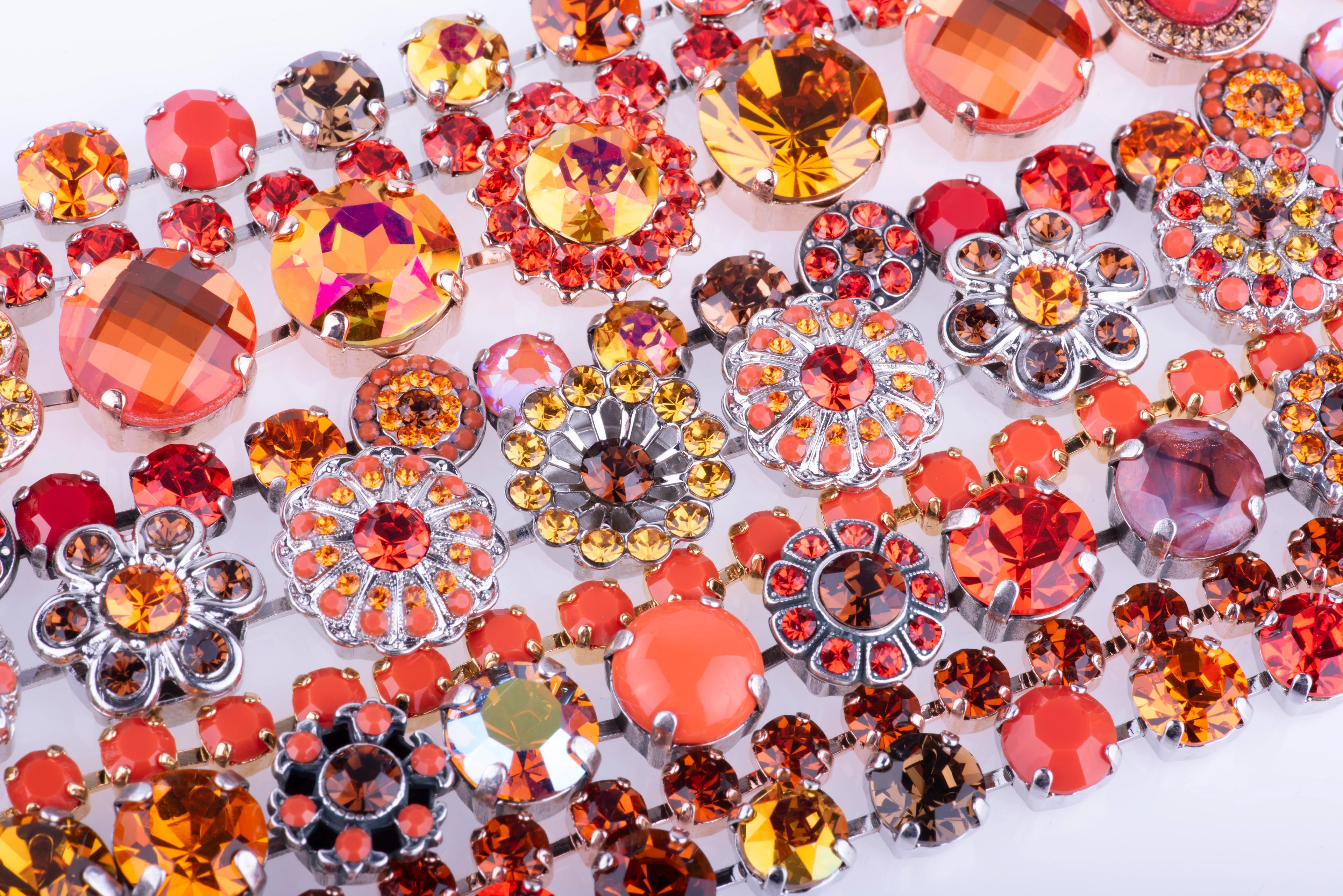 Mariana Flower Earring Pumpkin Spice on Silver