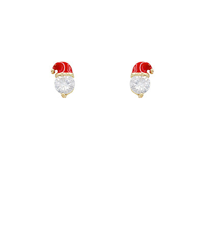 Tiny Santa Post Earrings