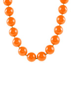 Orange Acrylic Bauble Bead Statement Necklace