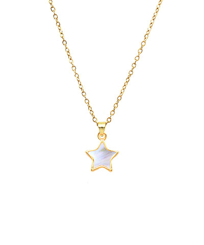 Necklace With Mother of Pearl Star on Gold Main image