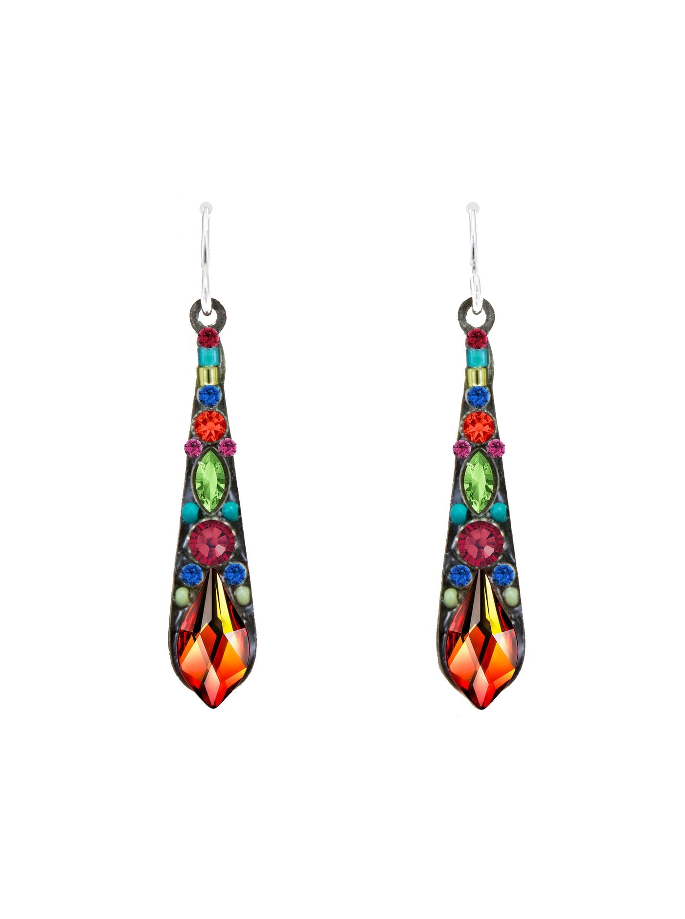 Firefly Mosaic Earring in Multicolor Art Deco