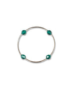 Birthstone Blessing Bracelet for May/ Christmas on Sterling Silver