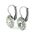 Mariana Halo Earrings in Icy Clear on Rhodium