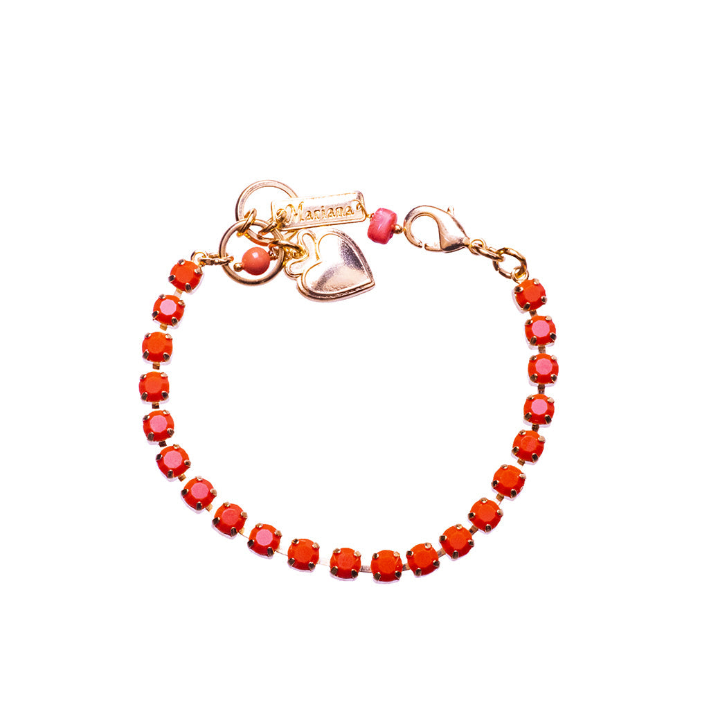 Mariana Tiny Bracelet Coral on Gold