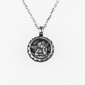 Mariana Guardian Angel Birthstone Necklace - August on Silver