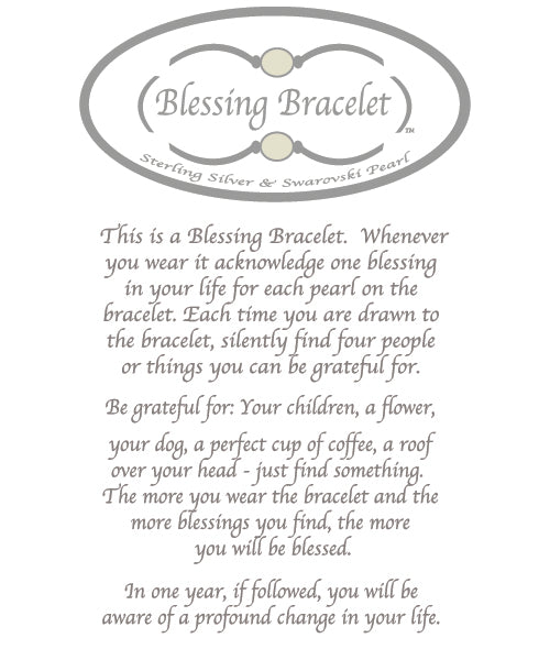 "You're An Angel" Angel Wing Blessing Bracelet in White Pearl and Sterling Silver Secondary image
