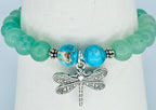 Dragonfly on Adventurine Bracelet With Jasper