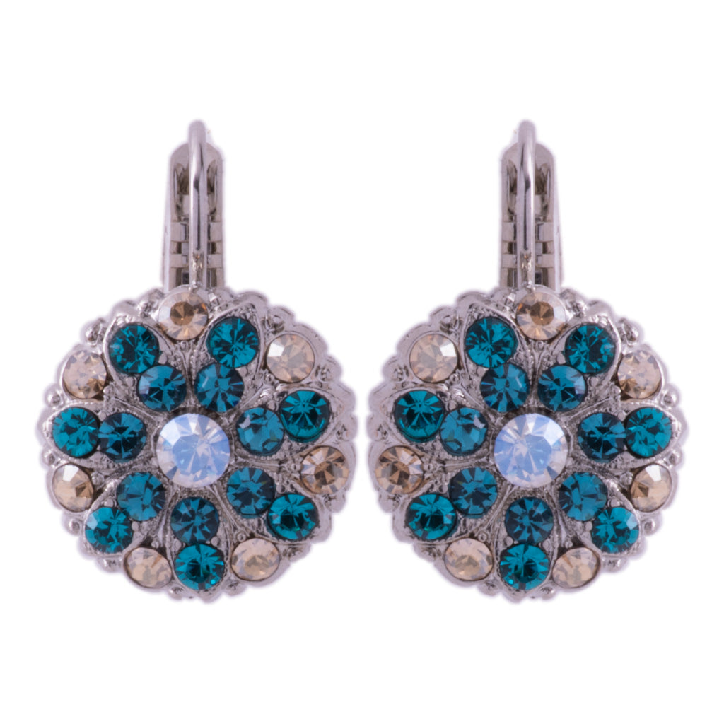 Mariana Guardian Angel Sized Earring Circle of Life on Rhodium