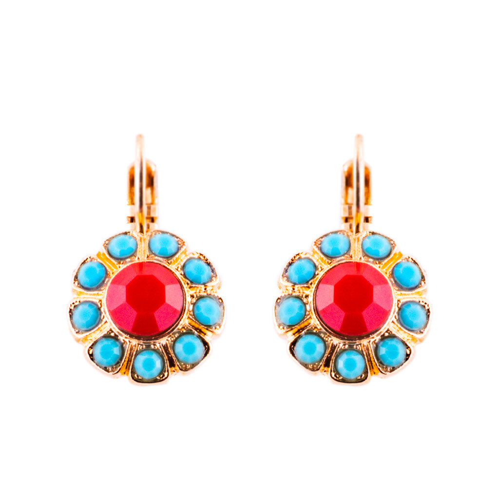 Mariana Flower Earring Rainbow Sherbet on Rose Gold