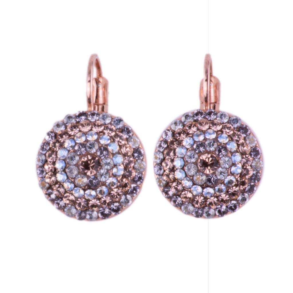 Mariana Concentric Circles Earrings Dancing in the Moonlight  on Rose Gold