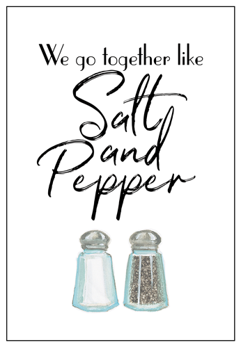 Salt and Pepper Anniversary Card