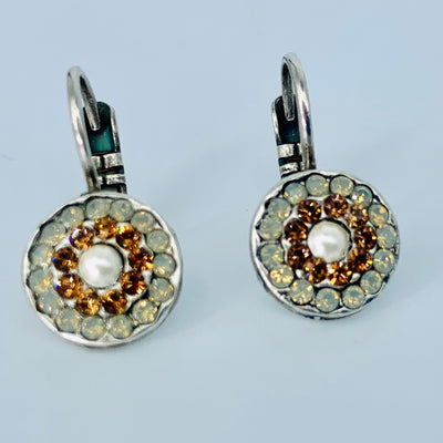 Mariana Small  Earrings in Champagne on Silver