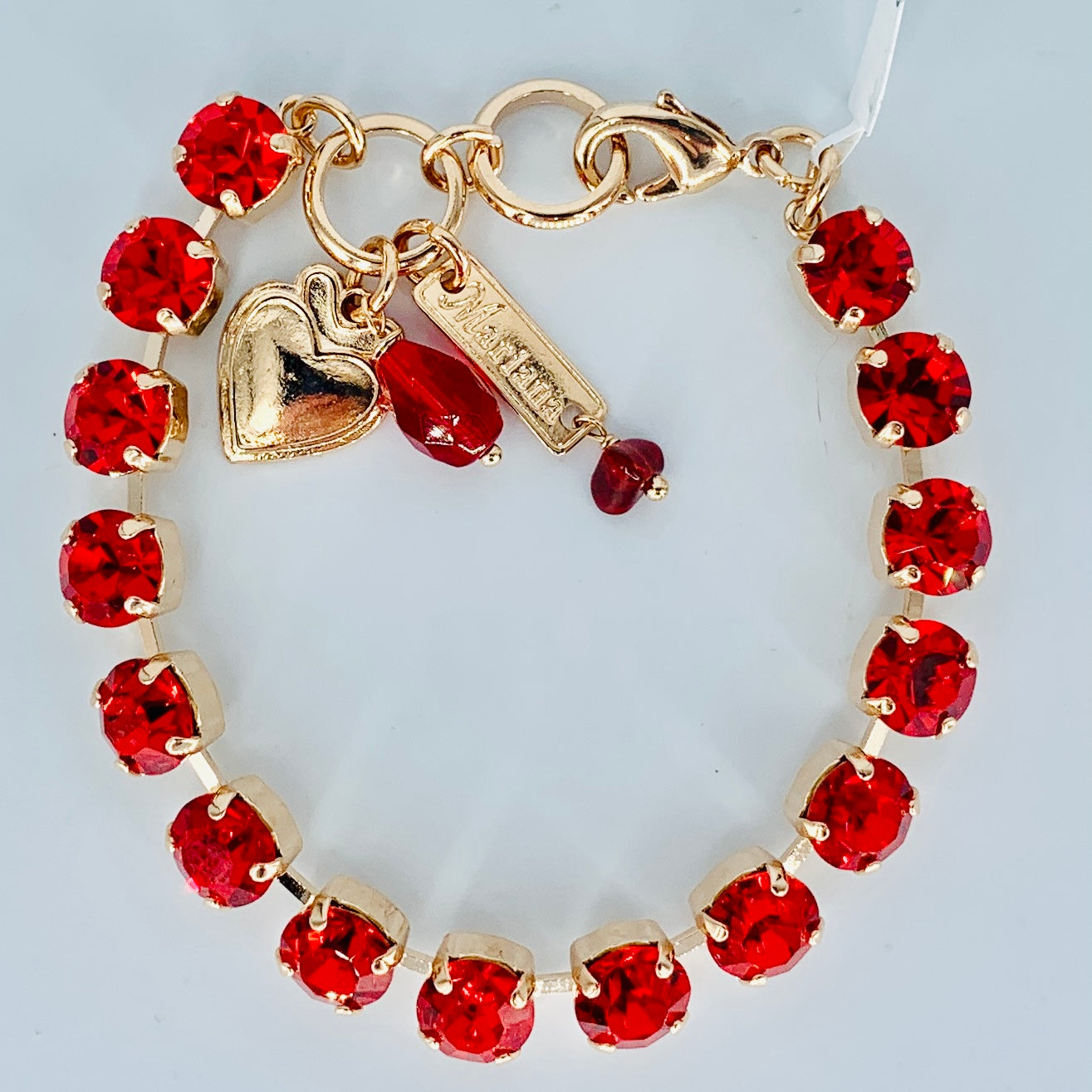 Mariana Football Red Bracelet Small on Rose Gold