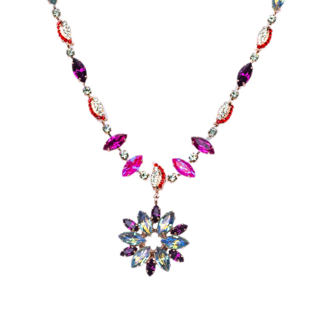 Mariana Marquise Center Pendant Necklace Enchanted on Rose Gold