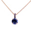 Mariana Simple Round Necklace Purple on Gold