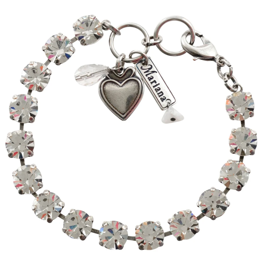 Mariana Bracelet Plain Clear on Rhodium Main image