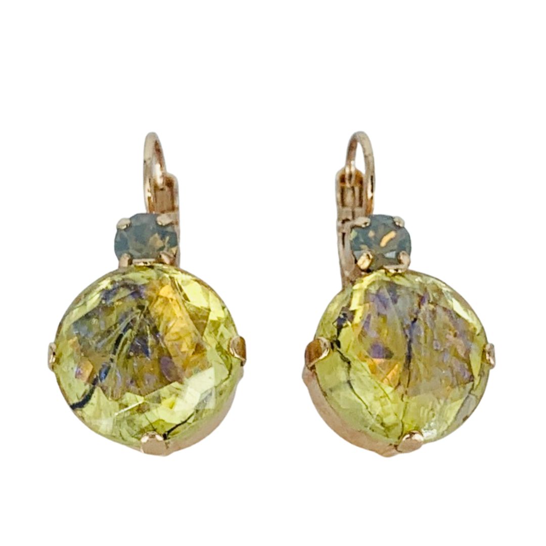 Mariana Large Earrings Pacific Opal/Rutilated Lemon on Rose Gold