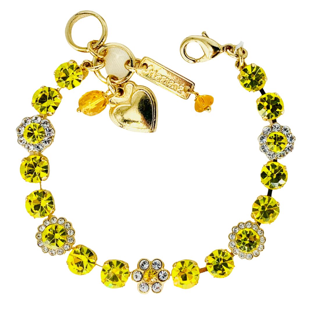 Mariana Small Flower Bracelet Yellow on Gold