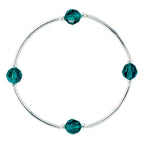 Birthstone Blessing Bracelet for May/ Christmas on Sterling Silver
