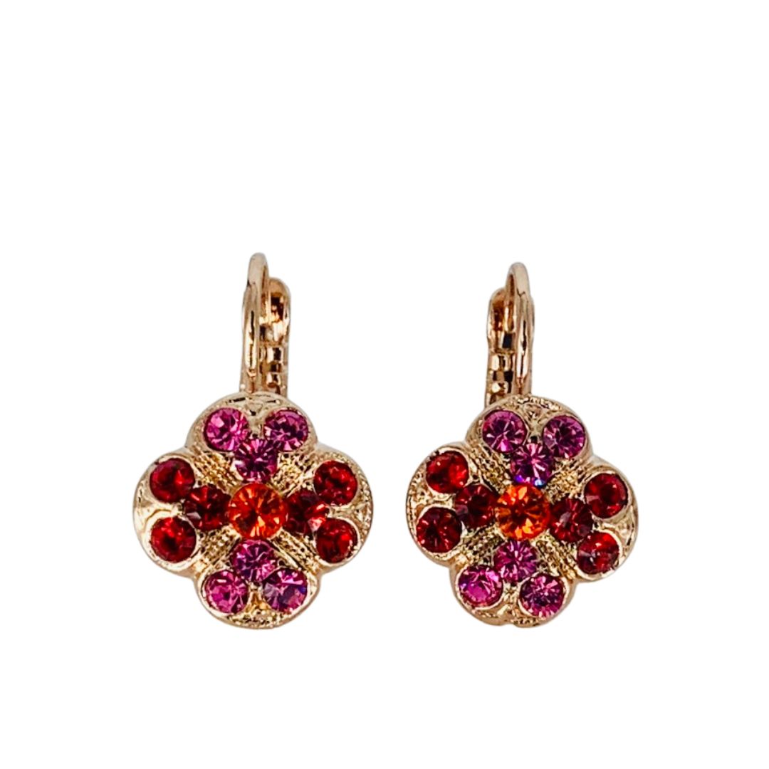 Mariana Quatrefoil Cluster Earrings Roxanne on Rose Gold