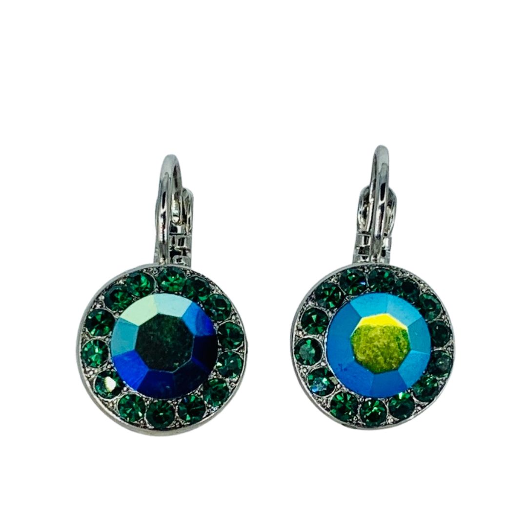 Mariana Earrings Emerald Green on Rhodium Main image