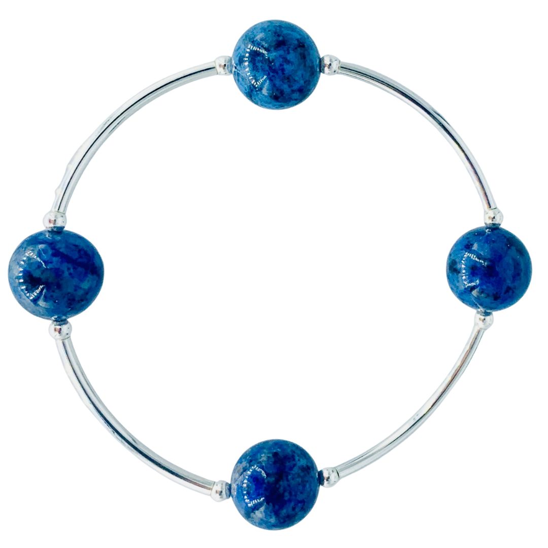 Blessing Bracelet in Denim and Sterling Silver