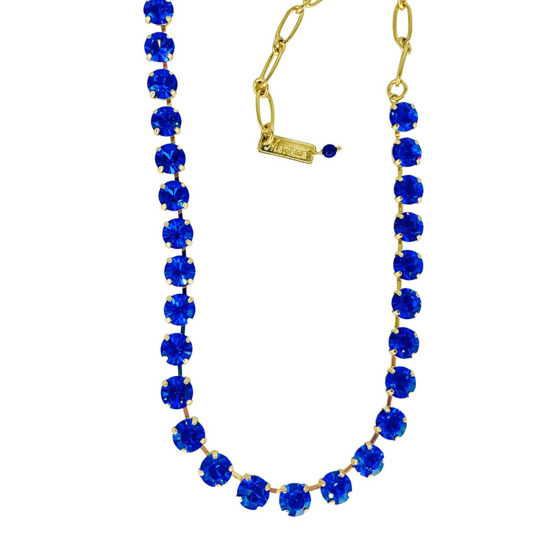 Mariana Necklace Royal Blue on Gold