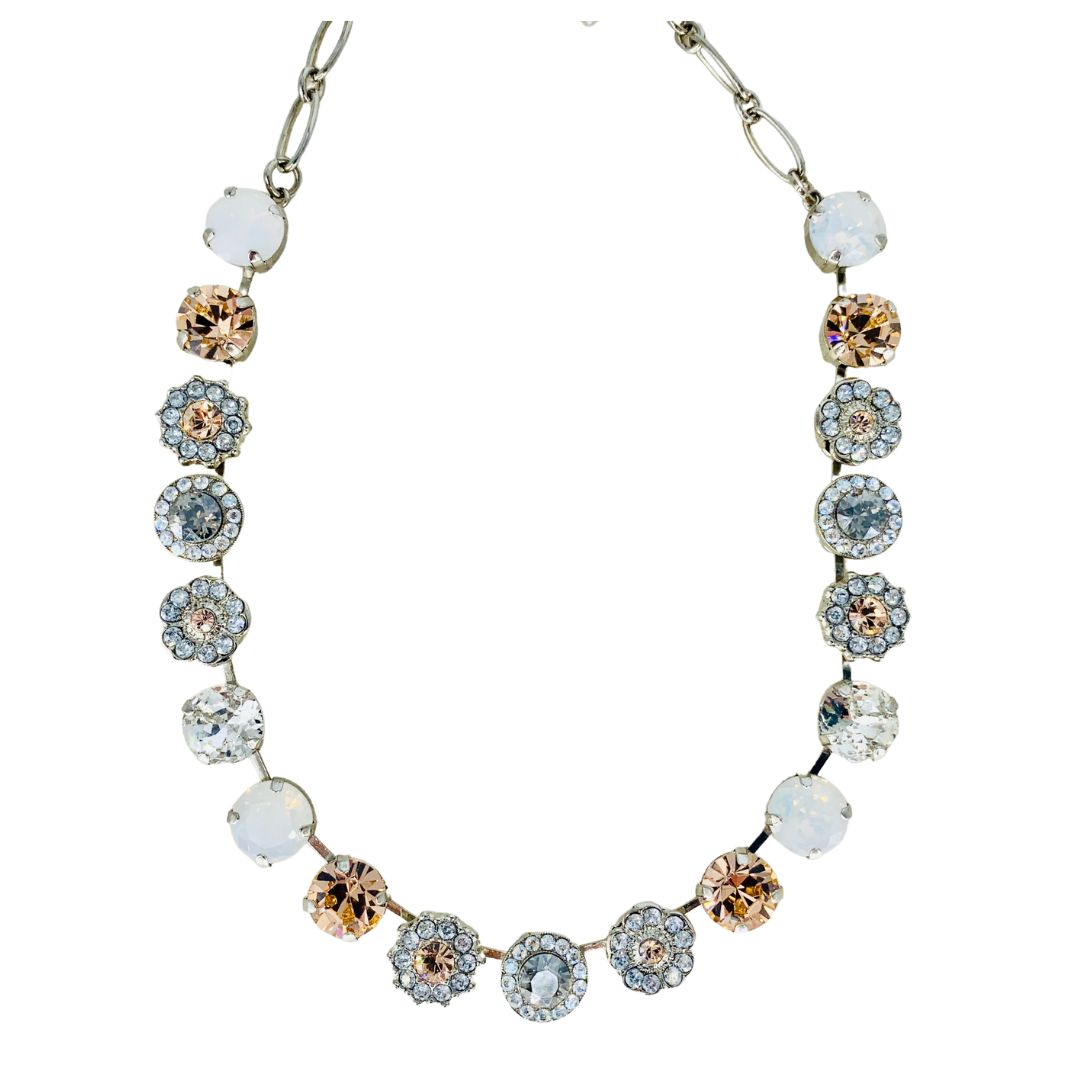 Mariana Rosette Necklace Dancing in the Moonlight on Rhodium