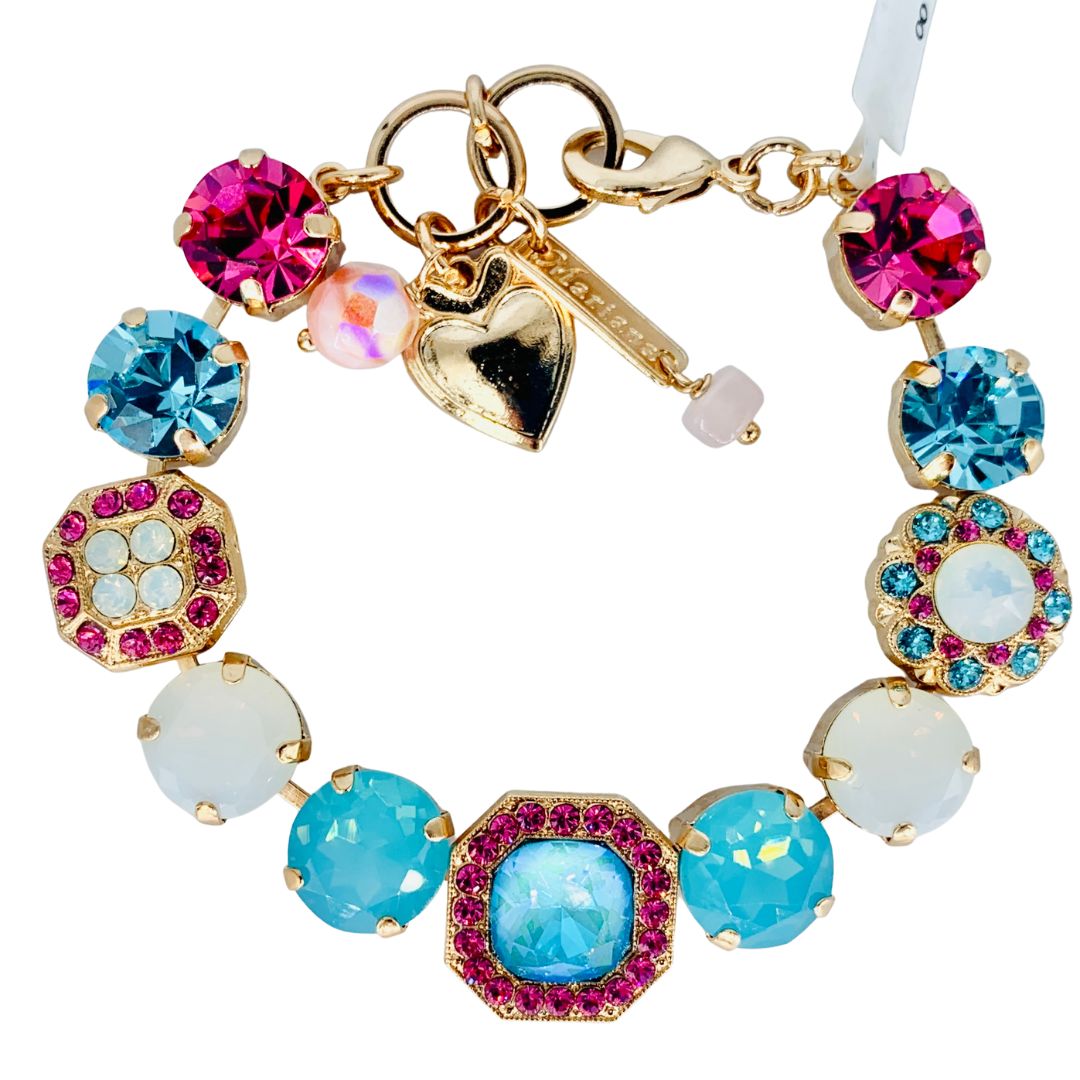 Mariana Medium Square Center Bracelet Banana Split on Rose Gold