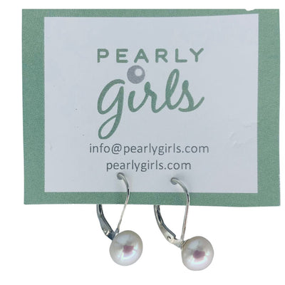 Pearl Earrings on Sterling French Hooks