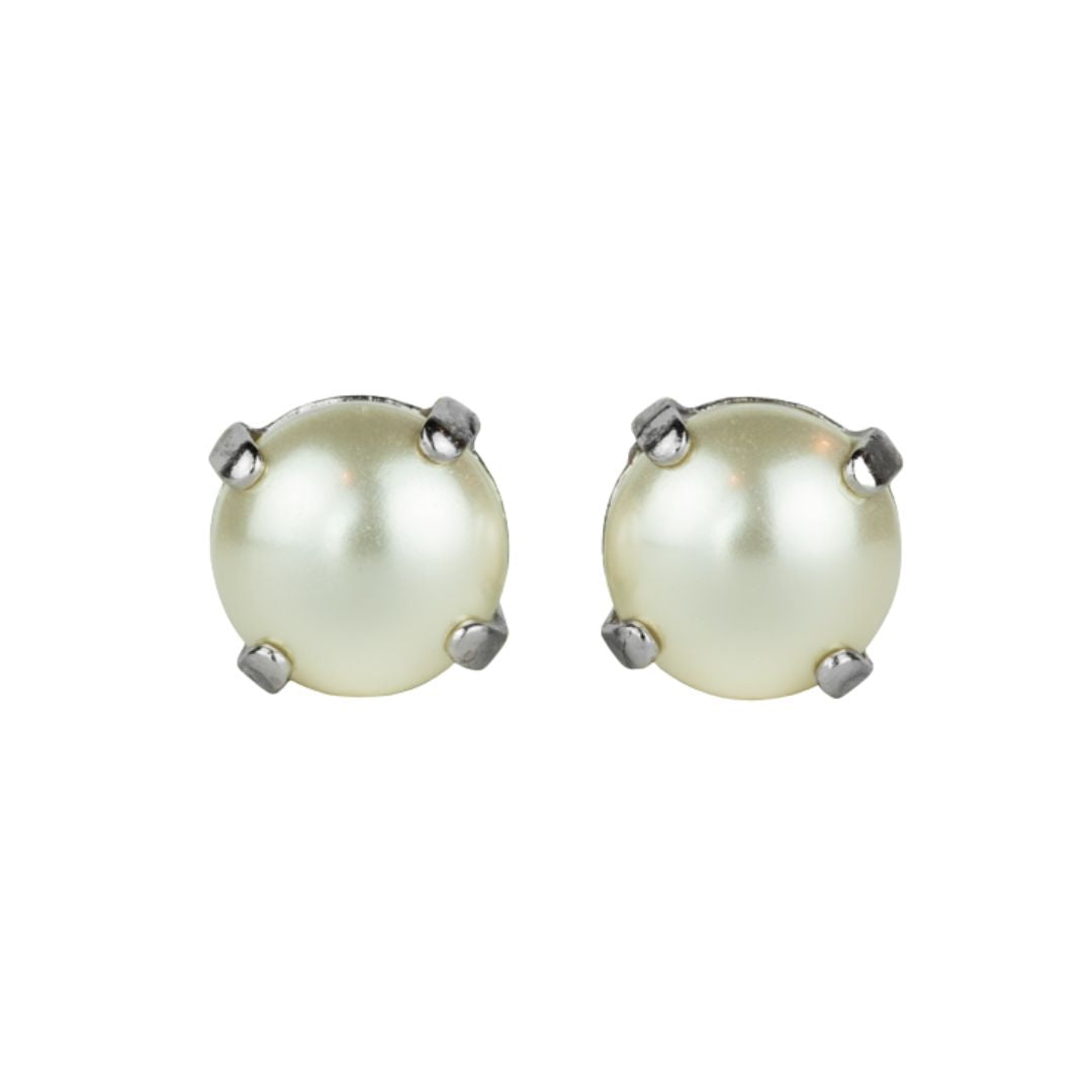 Mariana Stud Pearl on Rhodium