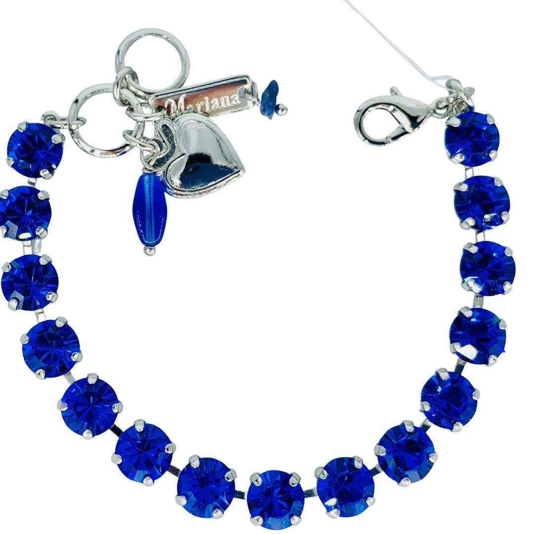 Mariana Small Bracelet Royal Blue on Rhodium