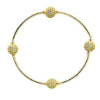 Blessing Bracelet 8MM Pave Crystal Beads With Gold Filled Bars