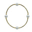 8MM White Pearl With Gold Blessings Bracelet