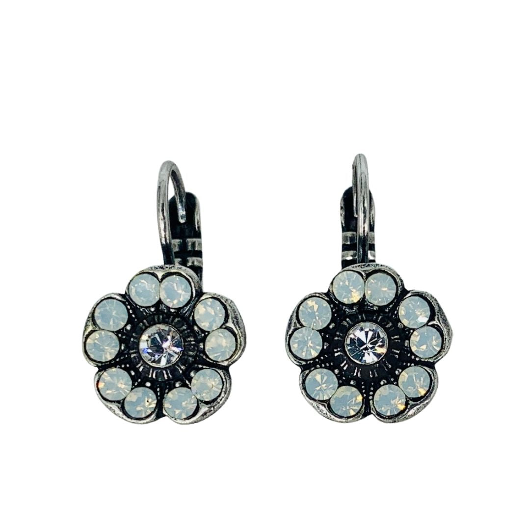 Mariana Cosmos Flower Earring Neutral on Silver