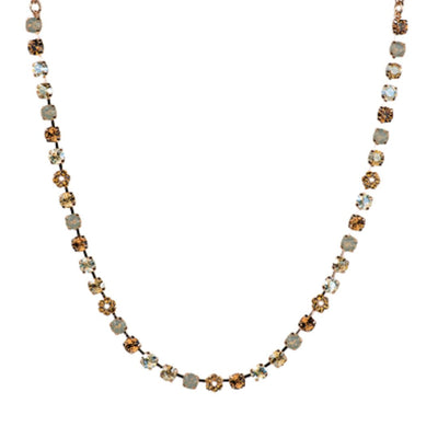 Mariana Small Necklace in Champagne and Caviar on Rose Gold