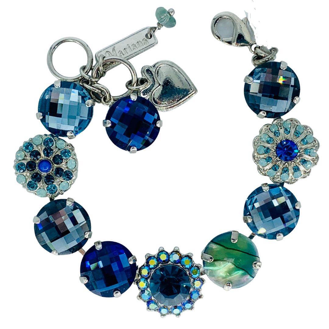 Mariana Large Bracelet Mineral Fairytale on Rhodium